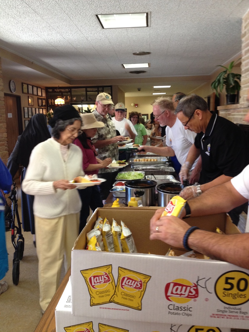 St. Joseph's residents being served lunch