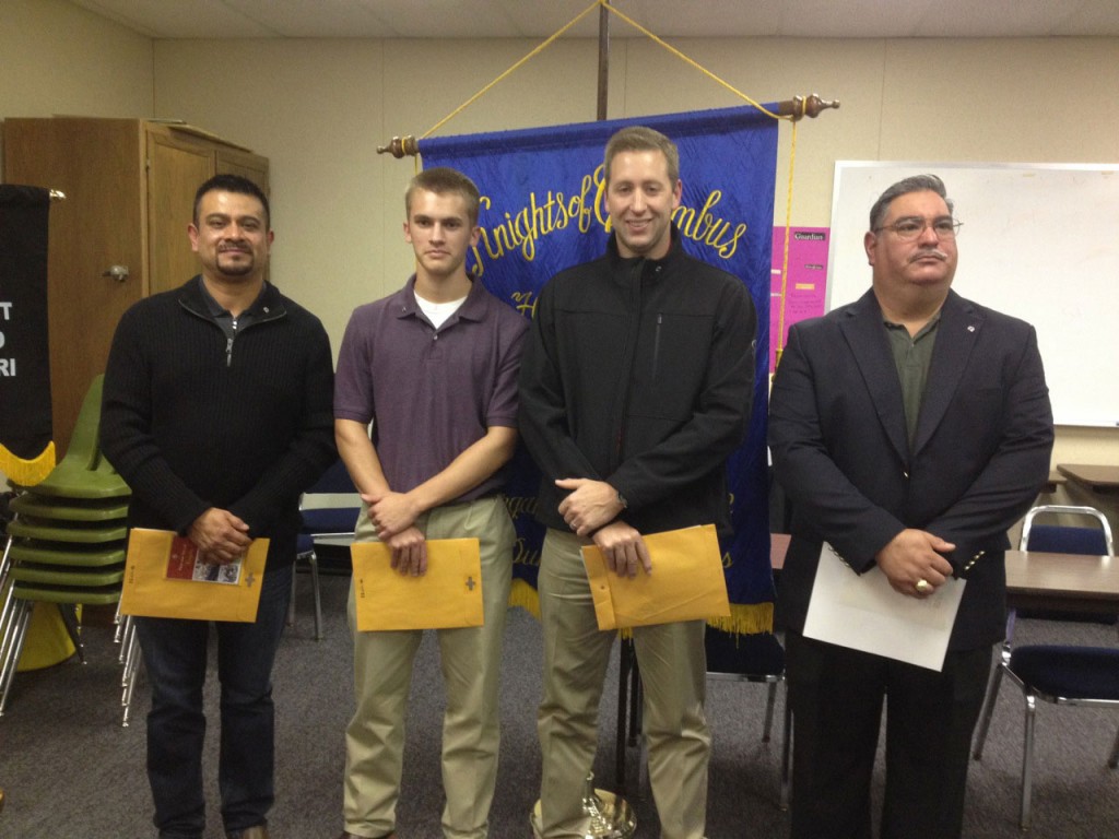 New Knights at our First Degree Ceremony on 11-25-2014