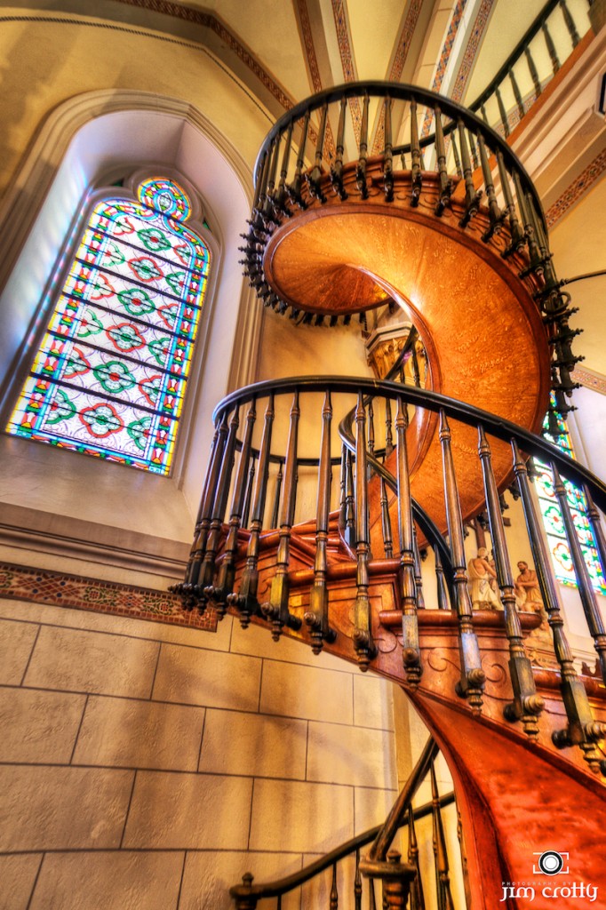 The amazing staircase in the Loretto Chapel in Santa Fe New Mexico photography by Jim Crotty