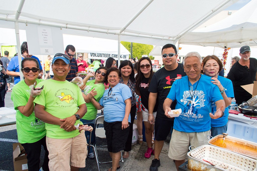 Mario Tiambeng led the parish’s Filipino-American group in the preparation of more than 6,600 egg rolls.