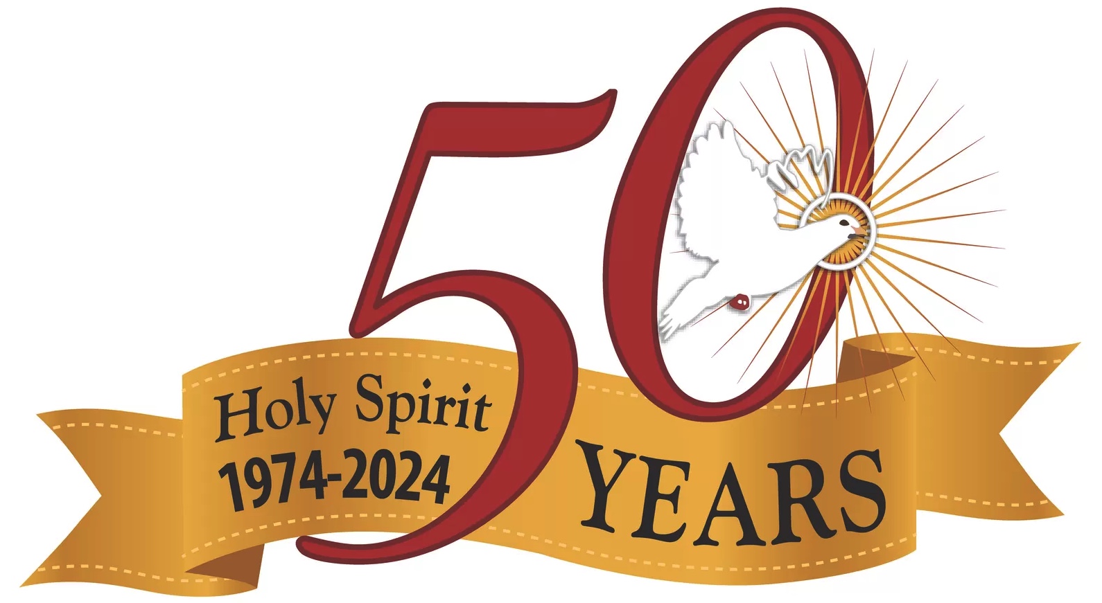 The 50th Anniversary Holy Spirit CC logo